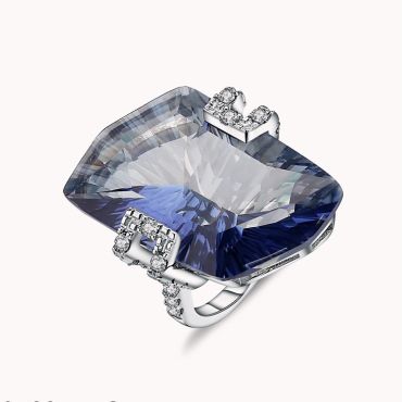 Luxury 21.20Ct  Blue Mystic Quartz  925 Sterling Silver Ring-10