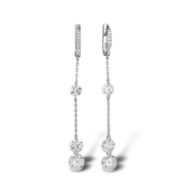 Elegant 925 Sterling Silver Earrings 