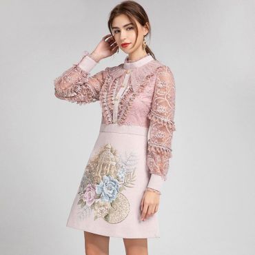 Dress Anella-Pink-L-China