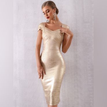 Dress Fernanda-Gold-L