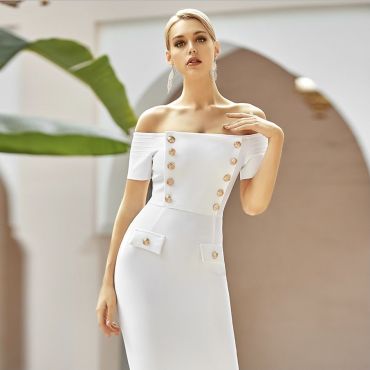 Dress Zanobia-White-XS