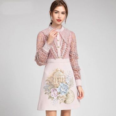 Dress Anella-Pink-S-China