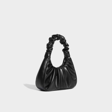 Small PU Leather Crossbody Bag -Black