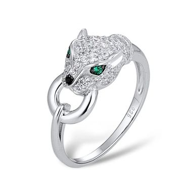 925 Sterling Silver Panther Ring