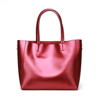 Luxury Genuine Leather Handbag-Red