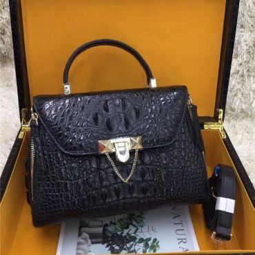 Luxury Authentic Exotic Crocodile Leather Handbag