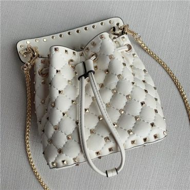 Luxury Genuine Leather Small Backpack-Beige